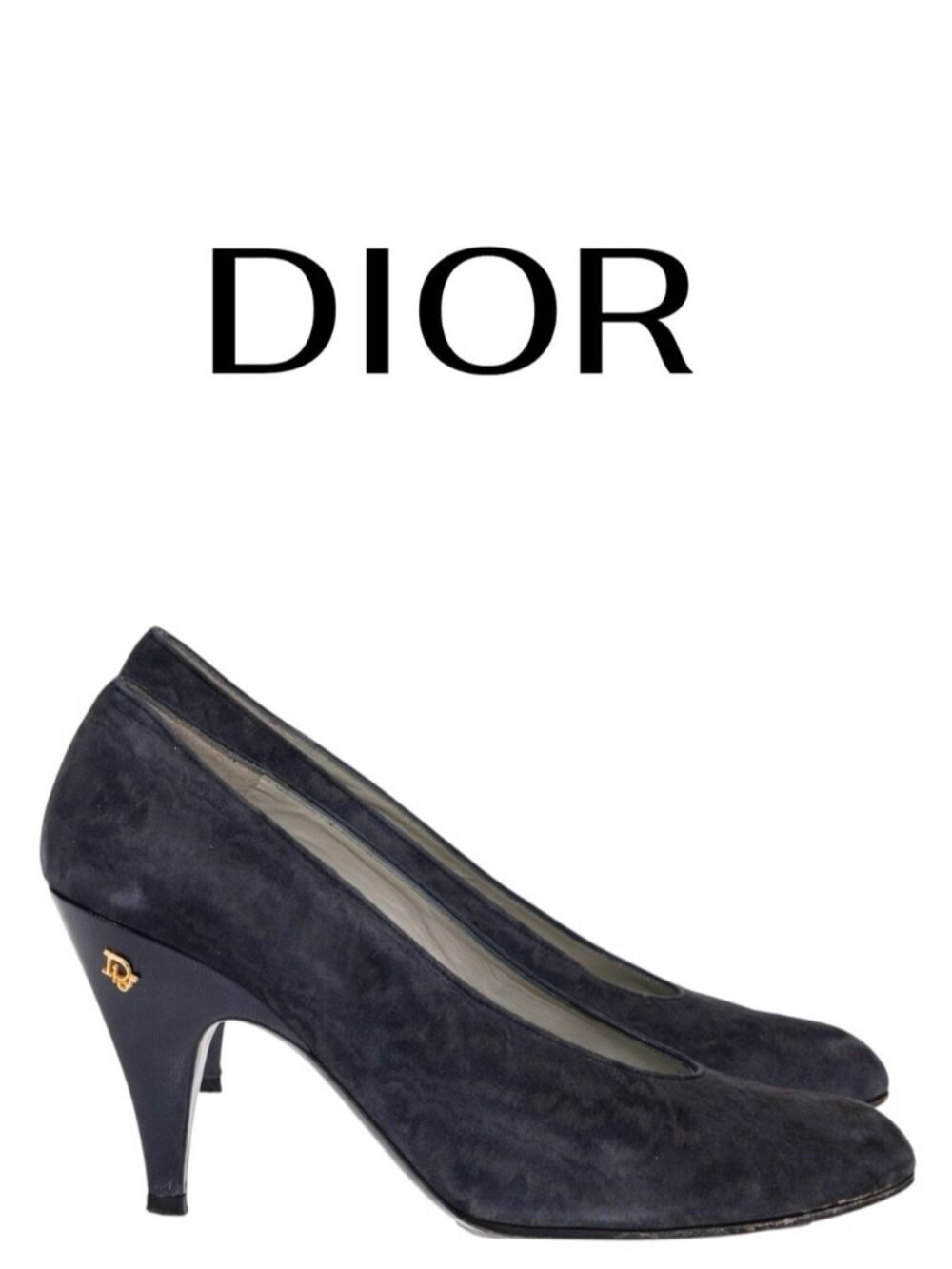 Christian Dior Souliers vintage white kitten chunk heels pink & purple bow